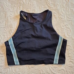 Joy Lab women's Large blue & teal sports bra no padfing, EUC